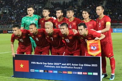 ĐT Việt Nam tụt 2 bậc trên bảng xếp hạng FIFA