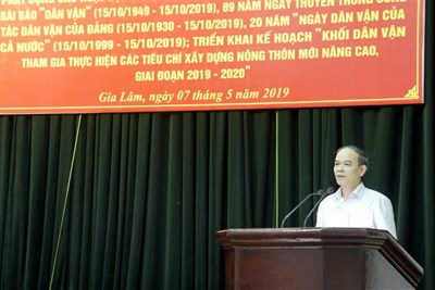 Huyện Gia Lâm triển khai các hoạt động kỷ niệm ngành Dân vận