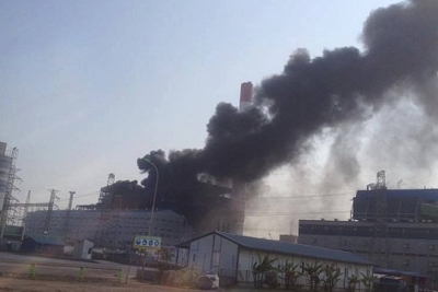 Cháy dữ dội tại nhà máy Nhiệt điện Thái Bình 2