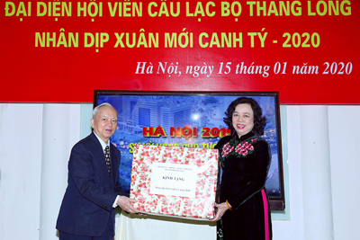 Lãnh đạo TP Hà Nội gặp mặt, chúc Tết hội viên Câu lạc bộ Thăng Long