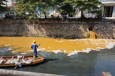 Xử lý xong sự cố nguồn thải gây ô nhiễm sông Lừ