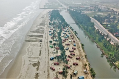 Hà Tĩnh: Bãi container cũ không phép sừng sững giữa rừng phòng hộ ven biển