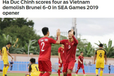 Báo châu Á ca ngợi trận thắng hủy diệt của U22 Việt Nam