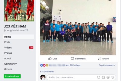 57.000 người lộ thông tin vì Fanpage giả mạo U23 Việt Nam