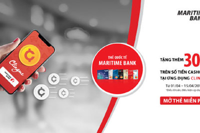 Maritime Bank phối hợp với ứng dụng Clingme mang đến ưu đãi tặng thêm 30%