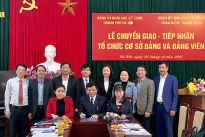 Đảng ủy Khối các cơ quan thành phố Hà Nội: Chuyển giao, tiếp nhận tổ chức cơ sở đảng và đảng viên