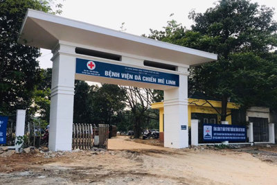 UDIC:  Thâu đêm thi công những hạng mục cuối cùng tại Bệnh viện dã chiến Mê Linh