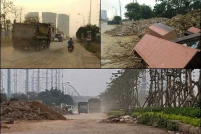 Tại phường Phú Thượng, quận Tây Hồ: Đường giao thông nhếch nhác, tiềm ẩn tai nạn