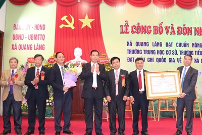 Huyện Phú Xuyên có thêm Quang Lãng đón nhận xã chuẩn nông thôn mới