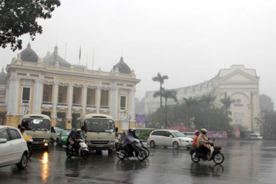 Hà Nội tiếp tục mưa phùn và rét, nhiệt độ thấp nhất 17 độ C