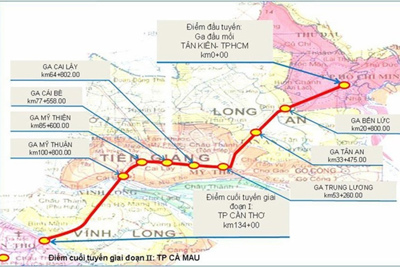 Bộ GTVT yêu cầu điều chỉnh quy hoạch dự án tuyến đường sắt TP Hồ Chí Minh - Cần Thơ