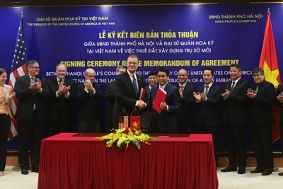 Ký kết biên bản thỏa thuận thuê đất xây trụ sở Đại sứ quán Hoa Kỳ tại Hà Nội