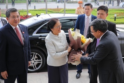 Chủ tịch Quốc hội Lào mong Vingroup sớm đầu tư sang đất nước Triệu Voi