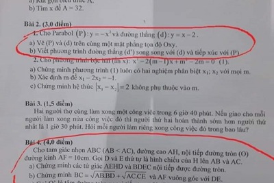 Quảng Ngãi: Xôn xao đề thi thật vào lớp 10 môn Toán giống đề thi thử