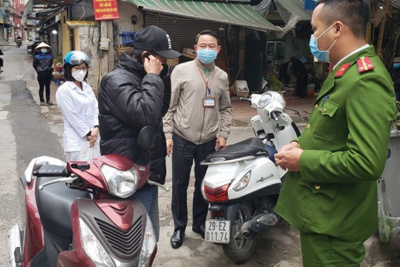 Huyện Mê Linh xử phạt 116 trường hợp không đeo khẩu trang phòng dịch Covid-19