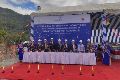 Triển khai thi công cửa xả dự án thủy điện tích năng đầu tiên ở Việt Nam