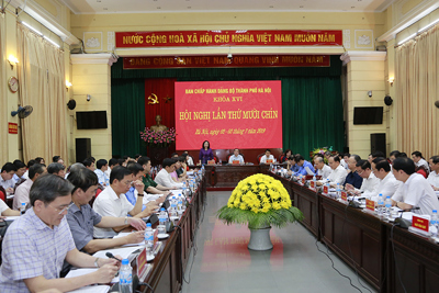 Hội nghị lần thứ 19 Ban Chấp hành Đảng bộ TP Hà Nội