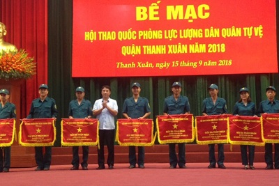Bế mạc hội thao quốc phòng lực lượng dân quân tự vệ quận Thanh Xuân