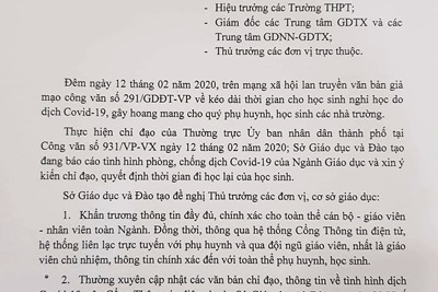 TP Hồ Chí Minh: Thông tin cho học sinh tiếp tục nghỉ học là giả mạo