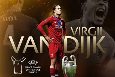 Virgil Van Dijk - Cầu thủ xuất sắc nhất mùa giải 2018/19 của UEFA