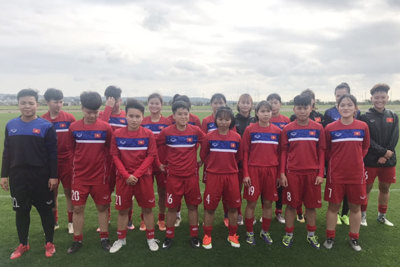 U19 nữ Việt Nam làm quen sân bãi và thời tiết tại Nhật Bản