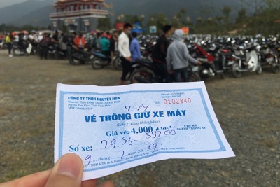 Lễ hội Xuân Tây Thiên 2019: Vé gửi xe in 4.000 đồng, thu 10.000 đồng