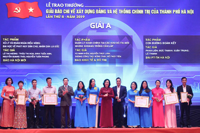 Báo Kinh tế & Đô thị đạt 2 Giải A Giải báo chí về xây dựng Đảng và xây dựng người Hà Nội thanh lịch văn minh