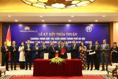 TP Hà Nội - Vietnam Airlines ký kết thỏa thuận hợp tác giai đoạn 2019-2024