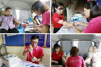 Cán bộ, nhân viên báo Kinh tế & Đô thị hiến máu tình nguyện