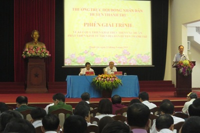 UBND huyện Thanh Trì giải trình kết quả triển khai 2 đề án phát triển kinh tế