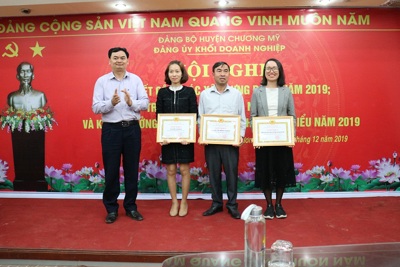 Đảng ủy khối Doanh nghiệp Chương Mỹ tổng kết công tác xây dựng Đảng năm 2019