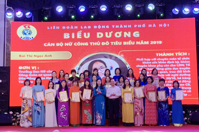 Tuyên dương 90 Cán bộ nữ công Thủ đô tiêu biểu năm 2019
