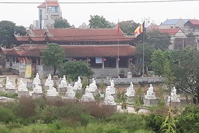 Đang làm rõ việc 16 bức tượng tại chùa Khánh Long (Đông Anh) bị phá hoại