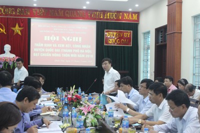 Đoàn thẩm định nông thôn mới Trung ương thẩm định tại Quốc Oai