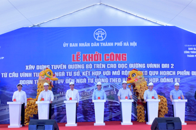 Hà Nội: Khởi công xây dựng đường vành đai 2 trên cao Vĩnh Tuy - Ngã Tư Sở