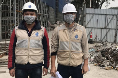 Phòng, chống dịch Covid-19: Công nhân làm việc tại các công trường xây dựng đồng loạt đeo khẩu trang