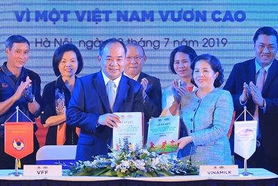 Vinamilk tài trợ chính cho các đội tuyển bóng đá quốc gia Việt Nam