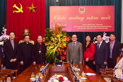 Tổng Giám mục Giáo phận Hà Nội chúc Tết lãnh đạo Thành phố