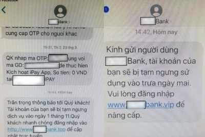 Bộ Công an cảnh báo thủ đoạn giả mạo tin nhắn ngân hàng để lừa đảo