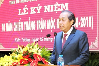 Phó Thủ tướng Trương Hòa Bình dự lễ kỷ niệm 70 năm chiến thắng trận Mộc Hóa
