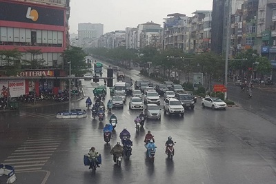 Hà Nội: Mưa do ảnh hưởng bão số 4 giúp chất lượng không khí tiếp tục được cải thiện