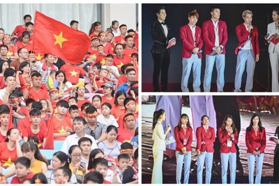 SVĐ Mỹ Đình "nổ tung" trong lễ vinh danh Đoàn thể thao Việt Nam dự Asiad 18