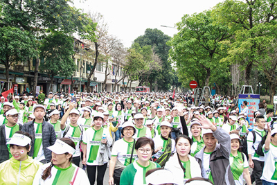 Hà Nội: Hơn 8.000 người hưởng ứng Ngày chạy Olympic vì sức khỏe toàn dân