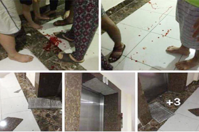 Hà Nội: Gạch ốp thang máy chung cư rơi trúng đầu, 1 bé trai nhập viện
