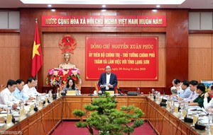 Thủ tướng làm việc với lãnh đạo chủ chốt tỉnh Lạng Sơn