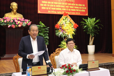 Phó Thủ tướng Trương Hòa Bình làm việc với Thường vụ Thành ủy Đà Nẵng