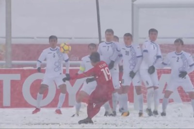 "Cầu vồng trong tuyết" của Quang Hải là 1 trong những biểu tượng của VCK U23 châu Á