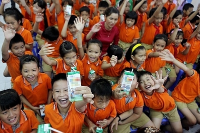 Hơn 1 triệu trẻ em Hà Nội được uống sữa học đường