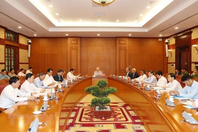 [Ảnh] Tổng Bí thư Nguyễn Phú Trọng chủ trì cuộc họp phòng, chống tham nhũng