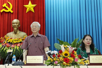Tổng Bí thư Nguyễn Phú Trọng thăm, làm việc tại tỉnh An Giang
